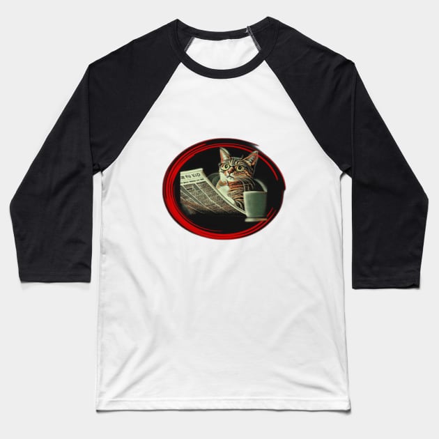 Professor cat Baseball T-Shirt by sweetvision
